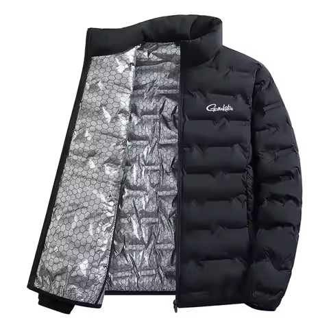 Gamakatsu Fishing Jacket Padding Autumn/winter Men's Graphene Warming Leisure Stand Collar Leisure C