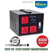 PowerPac Converter Transformer 3000W Heavy Duty Step Up &amp; Down Voltage Converter Transformer 110V/220V (ST3000)