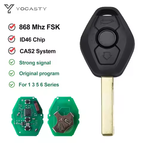 YOCASTY CAS2 CAS 2 Remote Key Replacement 2 Track For BMW 1 E87 3 E46 5 E60 E61 6 E63 E64 Series X5 