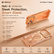 Remax RMC-8 Naked 2-in-1 Lens Stand Phone Case For iPh 17 / iPh 17 Pro / iPh 17 Pro Max Slim Case