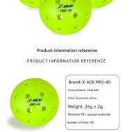 Pickleball Balls X-Ace Pro 40 Tournament Grade Pickleball Balls