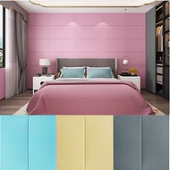 HL0538 3D Foam Wallpaper Embossed Surface Rectangular Motif Wall Wallpaper 70x70Cm