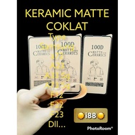 Ceramic matte full glue Samsung a72, a23, a33 5g, a73 5g, f12, f22, f23, f32, f41, f42 5g, f62, m32,