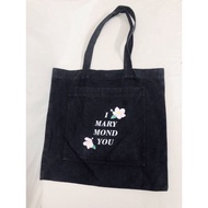 Tote bag thick material with line but "i marry mond you"