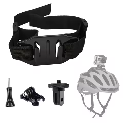 Action Camera Accessories Adjustable Bike Helmet Strap Head Belt Mount Holder Adapter for GoPro Hero