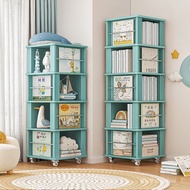 ST/💚Quality Bookshelf Floor Rotating Shelf Reading Simple Wall Picture Book Shelf Home Living Room Corner Student Bookca