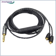 AMAZ Headset Line Replacement Headphone Wire Compatible For Shure Mmcx Se215 Se535 Se846 Ue900 Volume Adjustable Cable