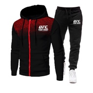 UFC Autumn Winter Two-Piece Suit Sports Casual Hooded Trendy Fashion Versatile T Jacket