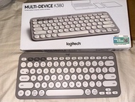 Logitech k380 白灰色藍牙sand wireless keyboard