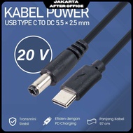 OOTDTY USB Type C to DC Power Cable 5.5x2.5mm CCTV Router Charger 97cm - PA12M