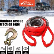 9mm x 6m synthetic recovery rope with sleeve—19,800 lbs max pull for 4WD off-road, trucks, and recov