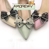 AMOR12WV 2PC Shoe Clips High Heel Bowknot Bride Shoes Charms Jewelry