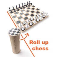 ️ 3D printed ROLLED CHESS BOARD – CONVENIENT ROLL UP CHESS