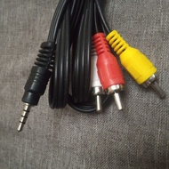 AV cable for Cignal Chanhong box - RCA to 3.5mm jack (short pin 1.4 cm.)