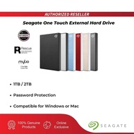 Seagate One Touch with Password 1TB 2TB Portable Drive External Hard Disk Support Windows /MAC-OS
