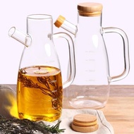 Bamboo Borosilicate Glass Oil Jar Anti-Drip Jar