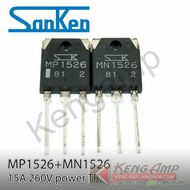 (1คู่)[TR] MP1526+MN1526 SANKEN 15A 260V 150W TO-3P