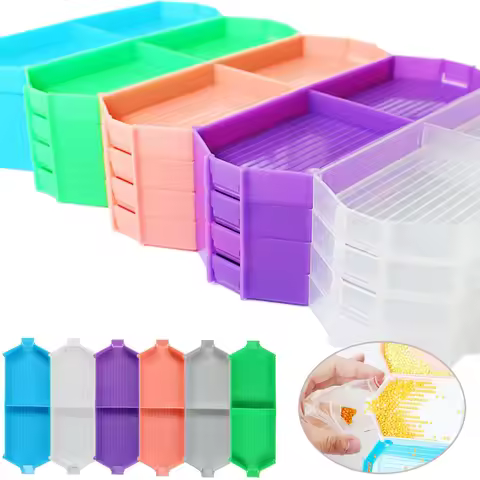 5D Diamond Painting Art Colorful Box Tray Kit Multi Placing Drill Tray Storage Box for 5D Diamond Pa