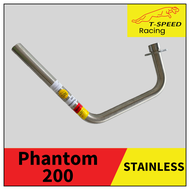 คอท่อ Honda Phantom 200 🔩 Stainless steel แท้ เกรด 304 หนา: 1.2 มิลลิเมตร  Size: STD 32 m.m. ราคา 12