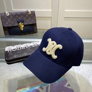 CELINE777 Hole Burgundy Baseball Cap