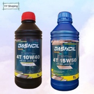 DASH OIL 10W40 15W50 SEMI SYNTHETIC MOTORCYCLE OIL 1L MINYAK MOTOR ENGINE OIL MINYAK HITAM ENJINE OI