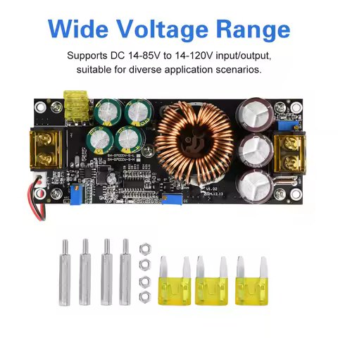 1800W DC-DC Boost Converter 14-60V/14-85V to 14-90V/14-120V Step Up Power Module with Multiple Prote
