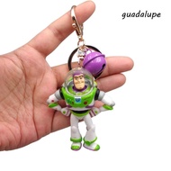 GUADALUPE Buzz Lightyear Key Chain, PVC Doll Model Toys Woody Action Figures, Birthday Gift Car Deco