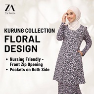 ZOE ARISSA BAJU KURUNG NURSING FRIENDLY KURUNG PAHANG Kurung Pocket Kurung Plus Size 5XL NILAM Kurung Moden Murah