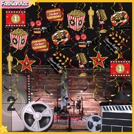 FA|  Party Swirls Movie Theme Movie Theme Party Decorations 48 Pcs Movie Night Hanging Swirls Decora