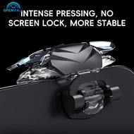 OPENMALL 1 Pair Transparent Mechanical PUBG Game Auxiliary Buttons 4-Finger Linkage Auto-Fire Game C