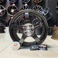 [4PCS] New Sport Rim 15inch ADVAN TC-4 15X6.5JJ ET40 4H100 HYPER BLACK