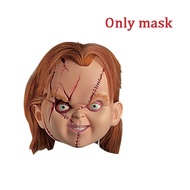 Chucky Cosplay Halloween Costume for Kids Girls Play Toddler Chucky Mask Costume Full Set Send Scars