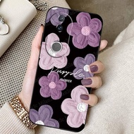 Vivo V50 V40 Casing Vivo V40 Pro Casing Vivo V50 Lite Casing Purple Flower Phone Case Shockproof Sil