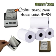 THERMAL PAPER PRINTER LABEL RIBBON 80X12 METER CONTINU 80X50MM 80 X 12 METERS