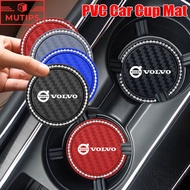 Volvo Car Coaster Anti-Slip Car Cup Holder Mat PVC Drink Cup Pad Auto Interior For V60 XC60 S60 S80 