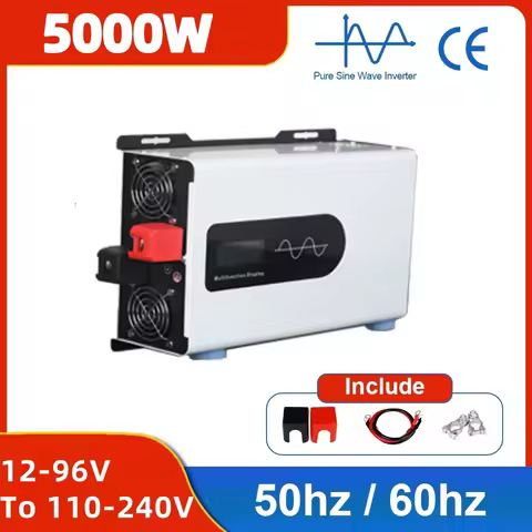 5KW Pure Sine Wave Inverter 12V 220V Portable Power Bank Solar Hybrid Inverter 5000W DC 12V 24V 48V 