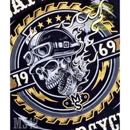 MS 42 Mortocycle Club T-Shirt Black Biker Trip Racing Car Moai Speed Cotton Fabric Screen Print S M 