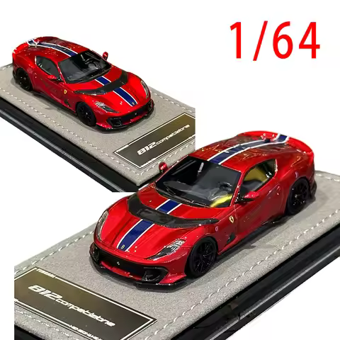 HH Diecast 1:64 Ferrari 812 C Model Car Ferrari 812 C Rosso F1 2007 Alloy Collectible Model Gift