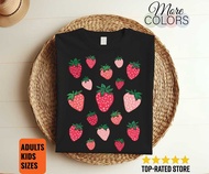 Strawberries T-Shirt – Cute Fruit Lover Shirt Summer Berry Graphic Tee Farmer Market Outfit Strawber