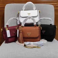 GUESS Foreign Trade European And American Fashion Inverted Triangle Braided Shoulder Handbag Women's Bag Tassel Bag