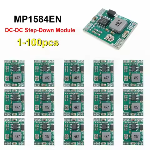 1-100PCS MP1584EN 3A Mini Step Down Buck Converter DC-DC 24V to 12V 9V 5V 3V Adjustable Step Down Mo