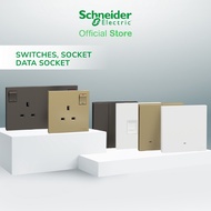 Schneider Electric AvatarOn C: 1-4Gang non-LED Switches,  non-LED Sockets and Frames [Min Purchase Q