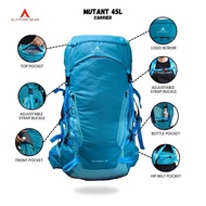 ALTITUDE GEAR Mutant 45L Carrier Backpack Men's and Women's Backpack Backsystem Airflow Free Cover B