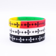 Ethnic Bracelet Small Cross Bracelet Silicone Bracelet Street Wear Silicone Bracelet Ghana Flag Brac