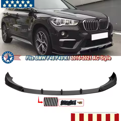 Front Bumper Splitter Lip Replace for BMW 2016 2017 2018 2019 2020 2021 F48 F49 X1 AC Style Front Li
