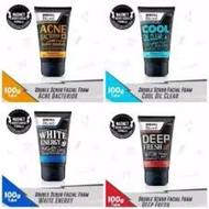 MEN'S BIORE - Double Scrub Facial Foam | Men's Facial Wash Soap |100g|