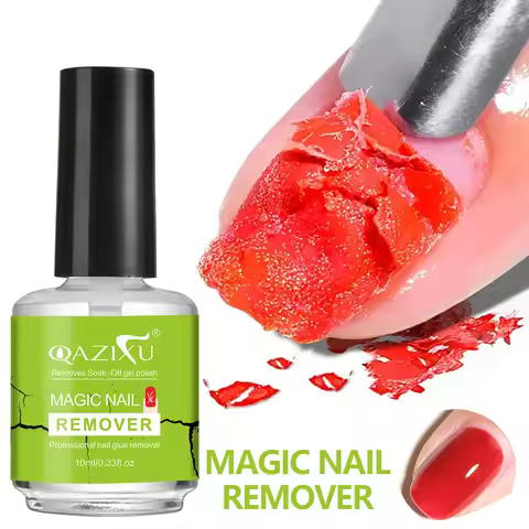 QAZIXU Nail Gel Polish Remover Clean UV Soak Off Quick & Easy Polish Removing Nail Art Tools Suitabl
