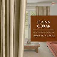 Iraina - Langsir 80% Blackout 3D Hit Press Amboss Corak Ready Stock SiapJahit Tirai Tingkap, Sliding