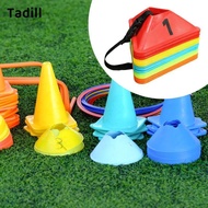 Tadill 50 Pieces Soccer Triangle Cones Agility Soccer Aids Marker Cones Cross Training for Coaching