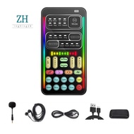 I9 Voice Changer Full Kit Multiple Audio Effect Bluetooth Live Sound Cards Ultra-Thin Portable Live 